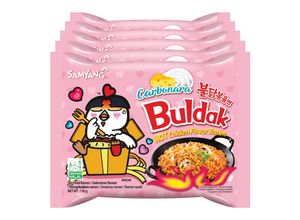 8801073144484 - Samyang Buldak Ramen Hot Chicken Carbonara 130 g 5er Pack