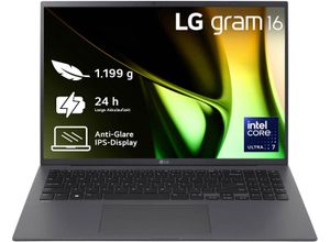 8806087951097 - Business-Notebook Gram 16 Ultralight Laptop IPS-Display 16 GB RAM Windows 11 Home Notebooks 16Z90S-GAA79G 2024 Gr 16 GB RAM 1000 GB SSD Core Ultra 7 Windows 11 Home grau