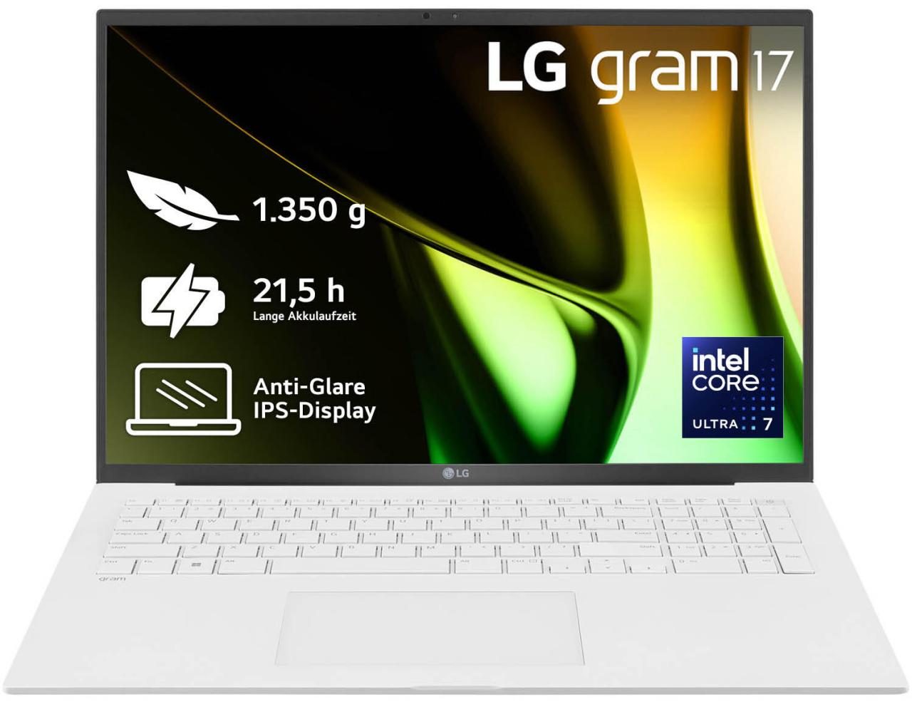 8806087951189 - 0 LG gram 17Z90S-GAA77G Intel® Core™ Ultra 7 155H Notebook 4318 cm (17) (16GB RAM 1TB SSD WQXGA Win 11