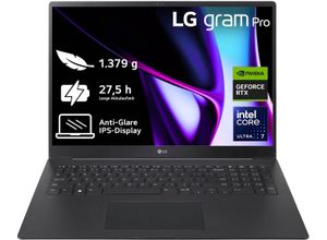 8806087965223 - Business-Notebook Gram Pro 17 Ultralight Laptop IPS Display 32GB RAM Windows 11 Home Notebooks 17Z90SP-EAD7BG 2024 Gr 32 GB RAM 2000 GB SSD Core Ultra 7 Windows 11 Home schwarz Bestseller