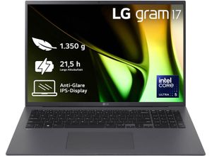 8806087966787 - Business-Notebook Gram 17 Ultralight Laptop IPS-Display 8 GB RAM Windows 11 Home Notebooks 17Z90S-GAR56G 2024 Gr 8 GB RAM 512 GB SSD Core Ultra 5 Windows 11 Home grau