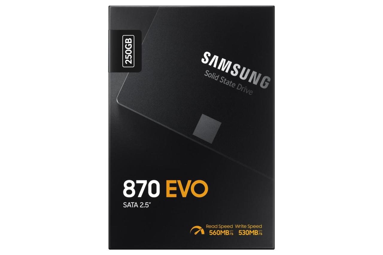 8806090545931 - 870 EVO 250 GB Interne SATA SSD 635 cm (25 Zoll) SATA 6 Gb s Retail MZ-77E250B EU