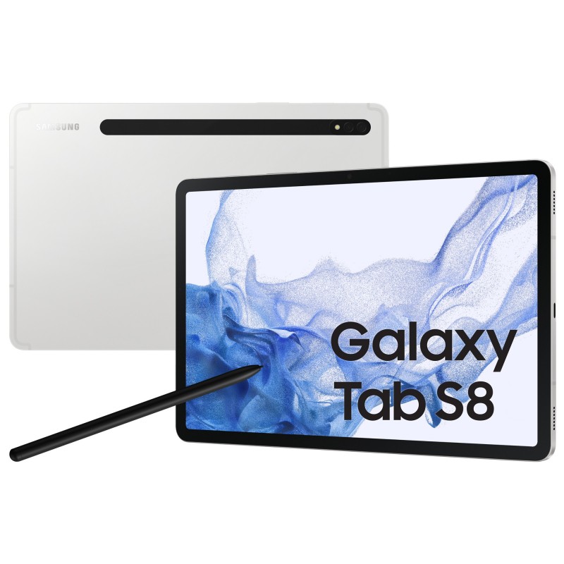 8806094170382 - Galaxy Tab S8 - Tablet - Android - 128 GB - 2781 cm (11) TFT (2560 x 1600) - microSD-Steckplatz - 3G 4G 5G - Silber