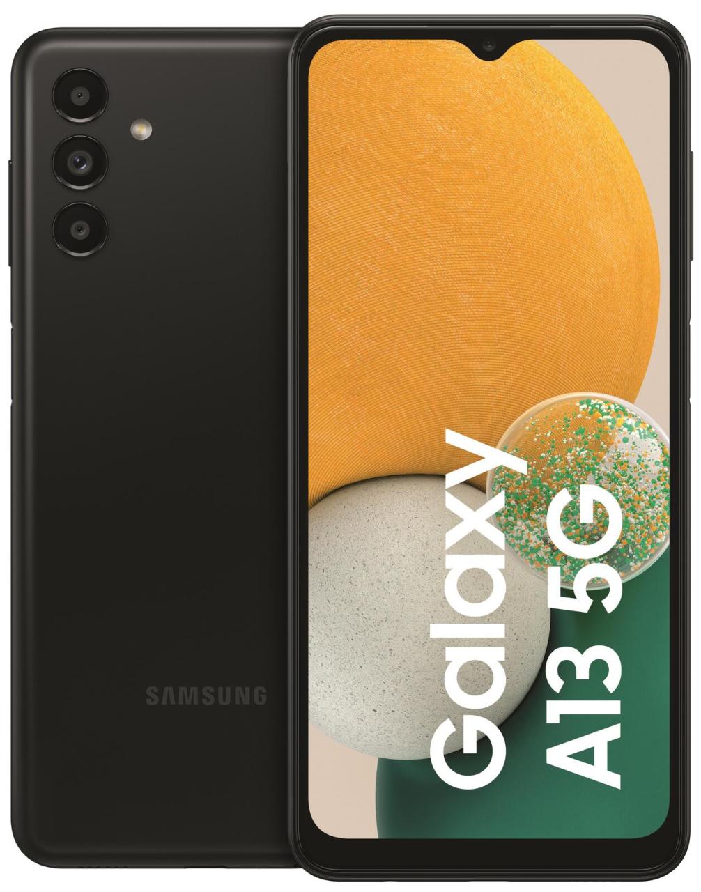 8806094387216 - Galaxy A13 5G - 5G Smartphone - Dual-SIM - RAM 4GB   Interner Speicher 64GB - microSD slot - LCD-Anzeige - 65 - 1600 x 720 Pixel (90 Hz) - Triple-Kamera 50 MP 2 MP 2 MP - front camera 5 MP - Schwarz (SM-A136BZKUEUB)