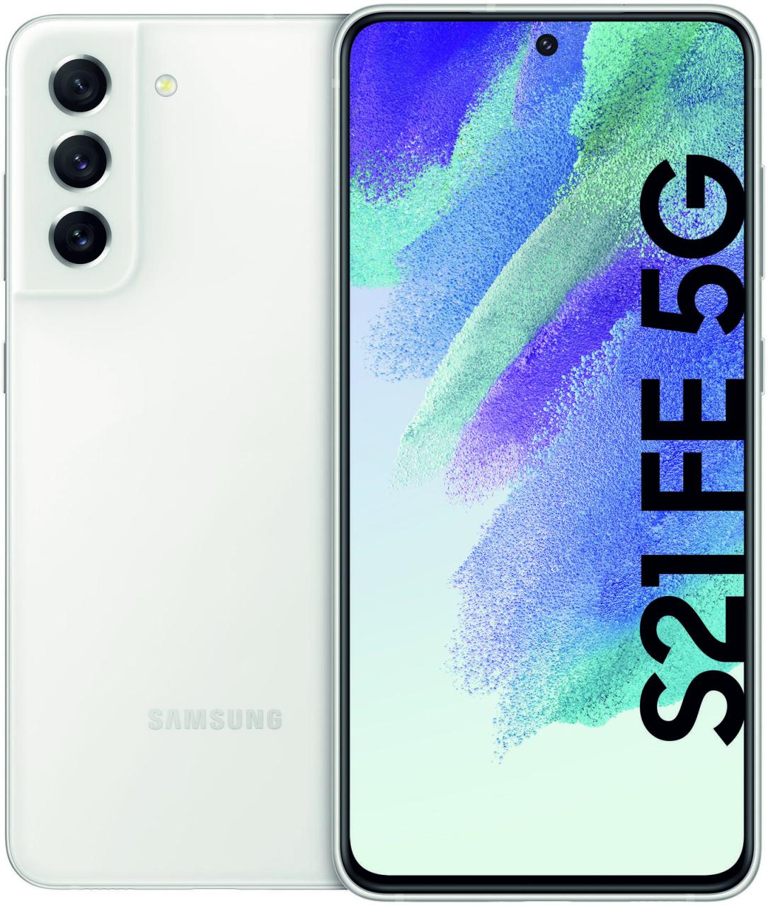 8806094561821 - Galaxy S21 FE 5G - 5G Smartphone - Dual-SIM - RAM 6GB   Interner Speicher 128GB - OLED-Display - 64 - 2340 x 1080 Pixel (120 Hz) - Triple-Kamera 12 MP 12 MP 8 MP - front camera 32 MP - weiß (SM-G990BZWFEUB)