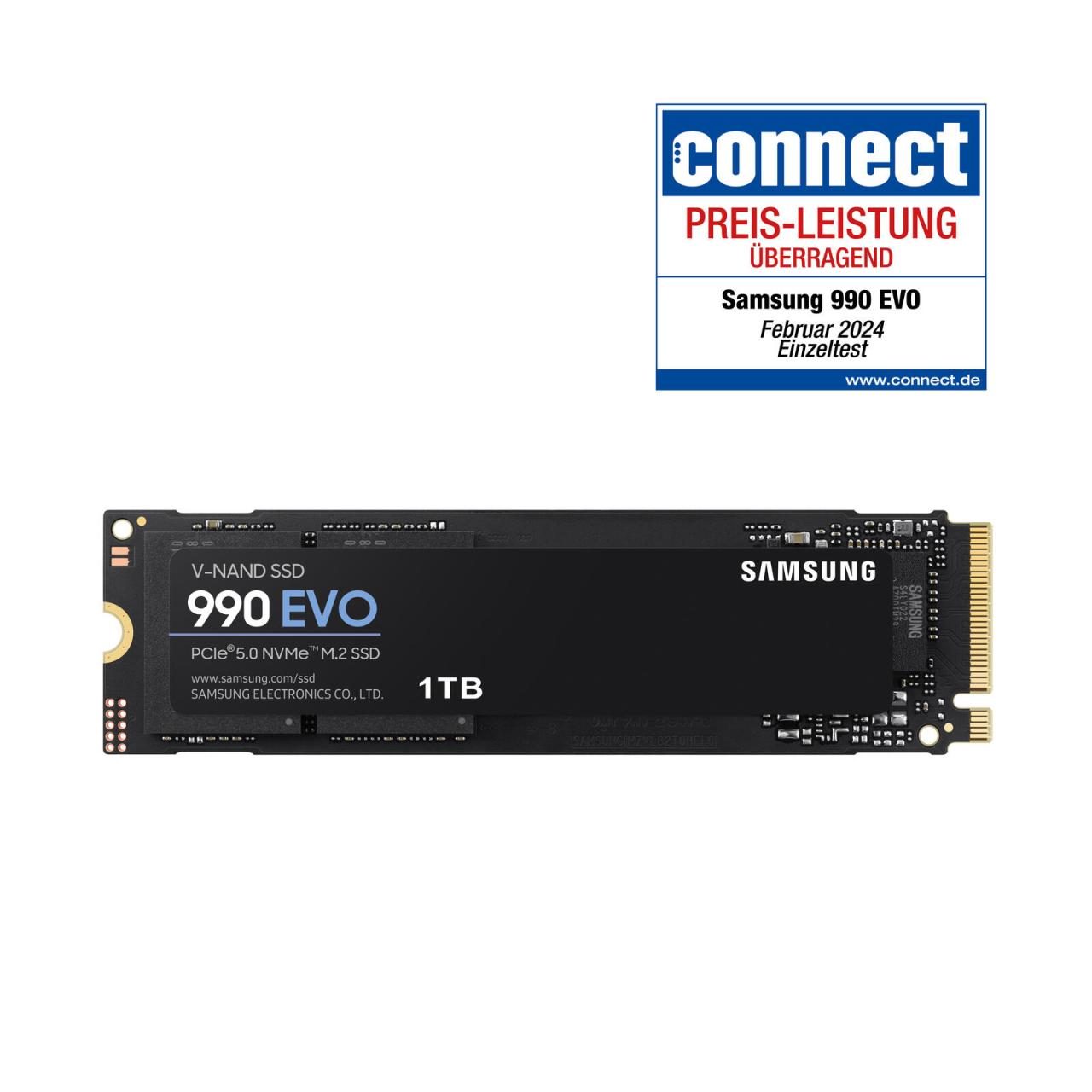 8806095300276 - 990 EVO 1 TB Interne M2 PCIe NVMe SSD 2280 M2 NVMe PCIe 40 x4 M2 NVMe PCIe 50 x2 Retail MZ-V9E1T0BW