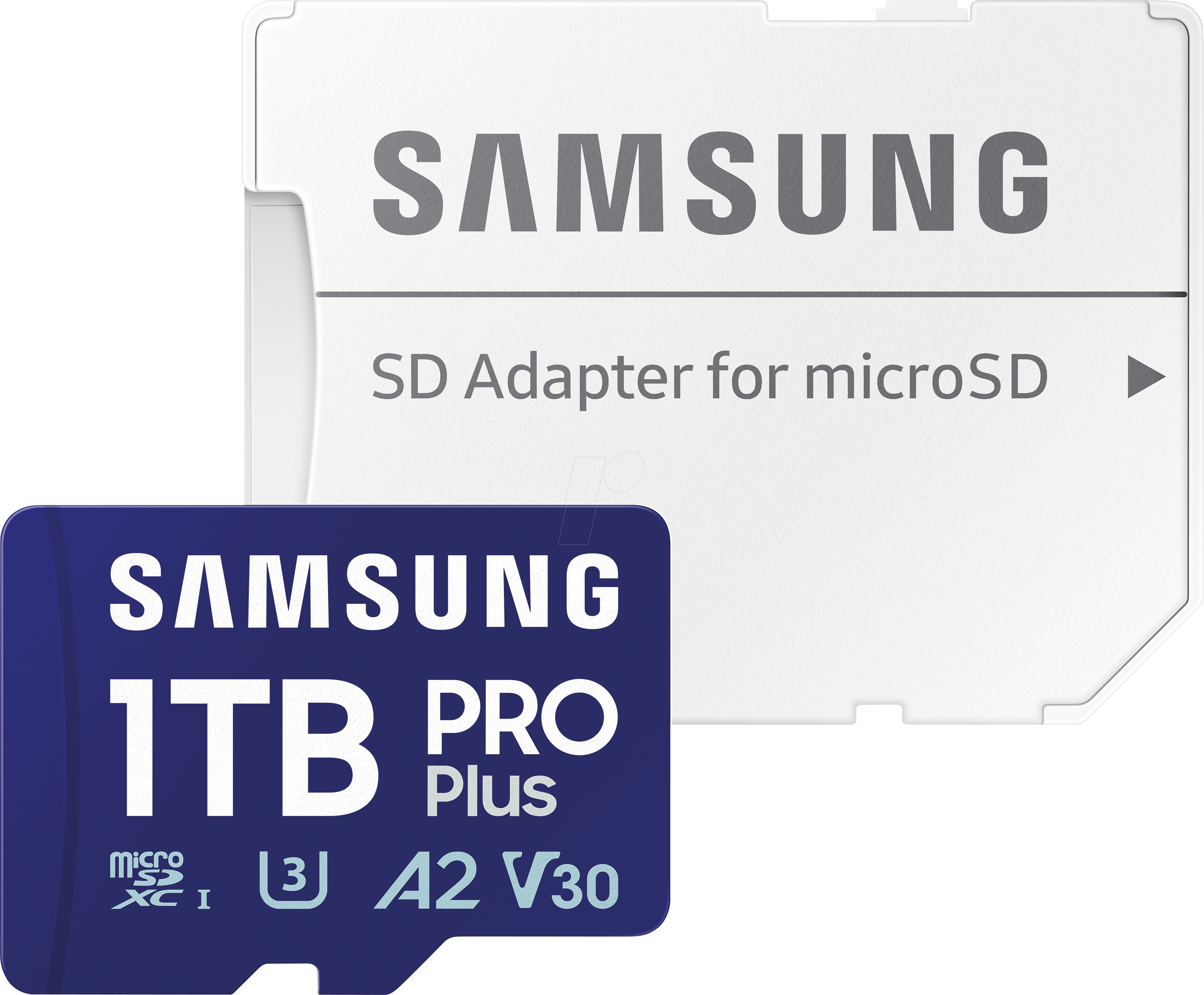 8806095388380 - SAMSUNG Speicherkarte PRO Plus MB-MD1T0S microSDXC 1TB + SD-Adapter Speicherkarten Gr 1000 GB blau (blau weiß)