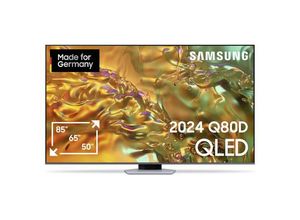 8806095422046 - F (A bis G) SAMSUNG QLED-Fernseher Fernseher Neural Quantum 4K AI Gen2 Prozessor bis zu 120Hz silberfarben (silber)