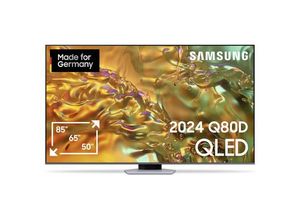 8806095425573 - G (A bis G) SAMSUNG QLED-Fernseher Fernseher Neural Quantum 4K AI Gen2 Prozessor bis zu 120Hz silberfarben (silber)