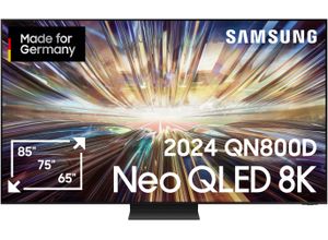 8806095427942 - G (A bis G) SAMSUNG QLED-Fernseher Fernseher Neural Quantum 8K AI Gen2 Prozessor bis zu 165Hz AI Upscaling KI TV schwarz