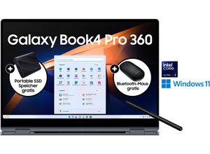 8806095494876 - SAMSUNG Convertible Notebook NP960Q Galaxy Book4 Pro 360 16 Notebooks Intel Core Ultra 5 Prozessor 16 GB + 512 GB Gr 16 GB RAM 512 GB SSD Core Ultra 5 Microsoft Windows 11 Home grau