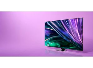 8806095536811 - F (A bis G) SAMSUNG QLED-Fernseher Fernseher Neural Quantum 4K AI Gen2 Prozessor bis zu 120Hz silberfarben (carbon silver)