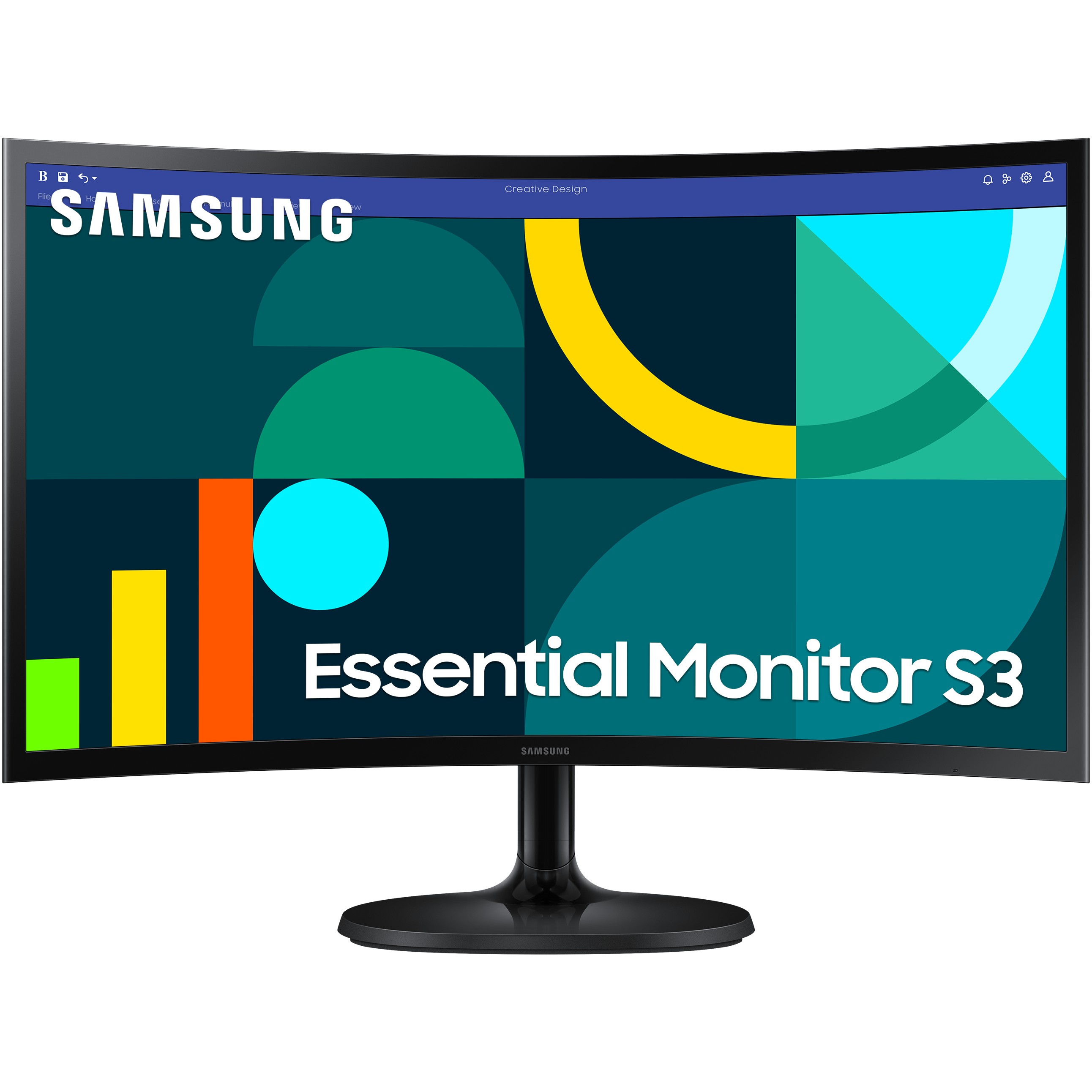 8806095585321 - SAMSUNG Essential S3 S24D364GAU (59 cm (24 Zoll) schwarz FullHD VA 100 Hz Curved 100Hz Panel) (LS24D364GAUXEN)