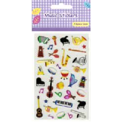 8809254960823 - Stickers Musikinstrumente | Aufkleber Instrumente sortiert