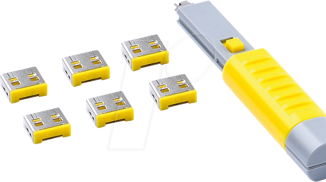 8809534690747 - Smartkeeper USB-A Port Schloss UL03PKYL 6 St Gelb inkl 1 Schlüssel UL03PKYL