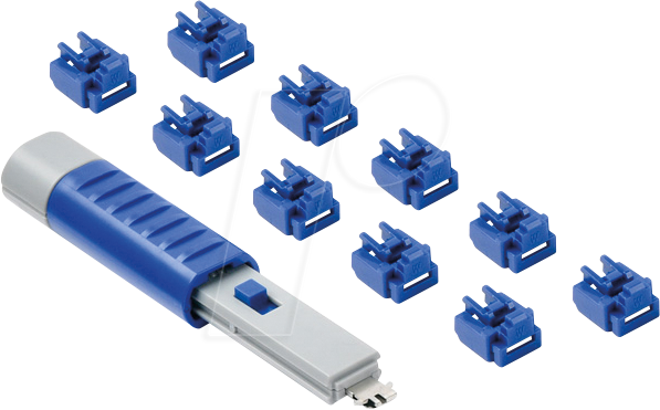 8809534691089 - Smartkeeper RJ45 LAN Port Schloss NL03PKDB 10 St Dunkelblau inkl 1 Schlüssel NL03PKDB