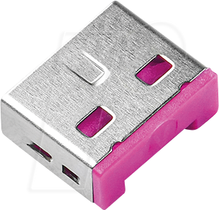 8809534692437 - SK UL03P2PK - Port Schloss USB Typ A 100 Stück pink