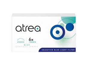 8809959693958 - atrea blue 1 month (6er Packung) Monatslinsen (0 dpt & BC 86) mit UV-Schutz