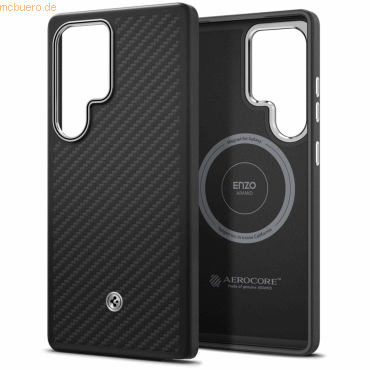 8809971237864 - Spigen Enzo Aramid Case Magnet S25 Ultra Black Silver