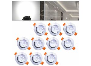 8846924196977 - Led Einbauleuchte Wohnzimmer Decken Leuchte Lampe Spot Strahler (10pcs Kaltweiß) [Energieklasse a++] - Vingo