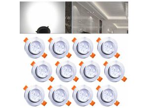 8846924196991 - Led Einbauleuchte Wohnzimmer Decken Leuchte Lampe Spot Strahler (12pcs Kaltweiß) [Energieklasse a++] - Vingo