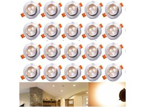 8846924197028 - Led Einbauleuchte Wohnzimmer Decken Leuchte Lampe Spot Strahler (20pcs Warmweiß) [Energieklasse a++] - Vingo