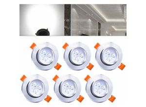 8846924197035 - Led Einbauleuchte Wohnzimmer Decken Leuchte Lampe Spot Strahler (6pcs Kaltweiß) [Energieklasse a++] - Vingo