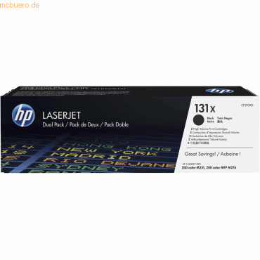8881820558788 - HP 131X LaserJet Toner CF210XD Schwarz (2x ca2400 Se