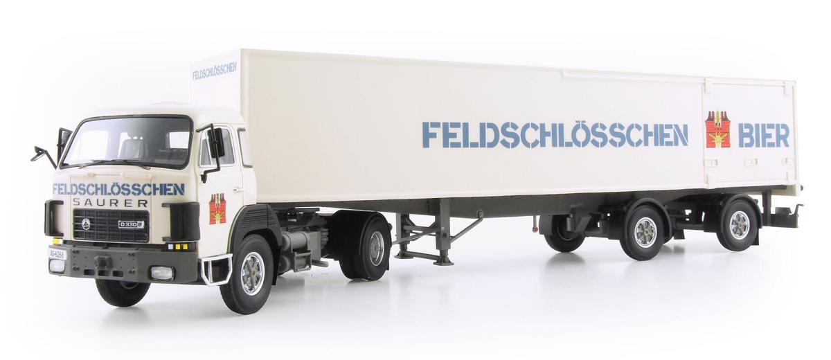 8900672055266 - Saurer D330B Frontlenker Sattelzug Feldschlösschen