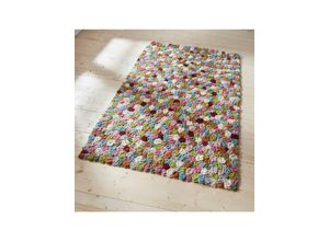 8901147233516 - Teppich HEINE HOME Teppiche Gr B L 60 cm x 90 cm 10 mm 1 St bunt (ecru bunt) Schurwollteppiche