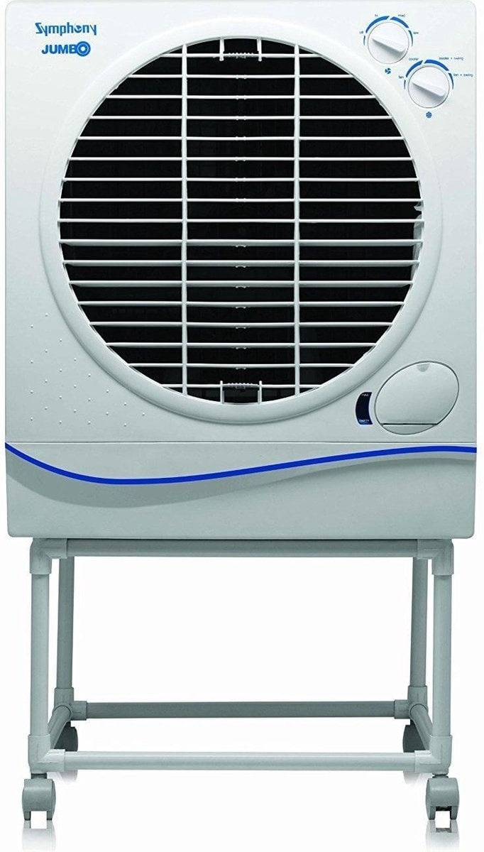 8901791100028 - Symphony Jumbo 185-Watt-Luftkühler Ventilator Luftkühler mit 51-Liter-Wassertank für große Räume (113m3) - Weiß