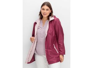 8903340561120 - Große Größen Funktionsjacke mit Kontrastpartien fuchsia Gr56