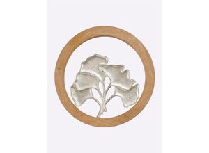 8903368997123 - Wanddekoobjekt HEINE HOME Wanddekoobjekte Gr B H T 60 cm x 60 cm x 4 cm silberfarben (natur silberfarben) Wanddekoration