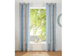 8904141233452 - Vorhang GUIDO MARIA KRETSCHMER HOME&LIVING Streifen Gardinen Gr 145 cm Ösen 110 cm blau Ösen Nachhaltig