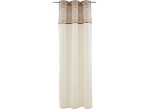 8904141234909 - Vorhang HOME AFFAIRE Jule Gardinen Gr 245 cm Ösen 110 cm beige (beige offwhite) Landhaus Gardinen Nachhaltig