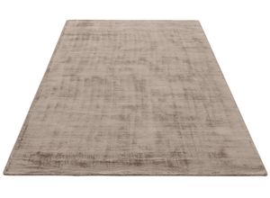 8904384609144 - Teppich MY HOME Shirley handgewebter Viskose-Teppich farblich changierend Teppiche Gr B L 300 cm x 400 cm 12 mm 1 St grau (taupe) Esszimmerteppiche Handweb Teppiche Wohnzimmer Schlafzimmer Esszimmer