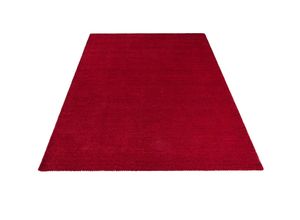 8906077464276 - Wollteppich THEKO Gabbeh Uni Handweb Teppich meliert reine Schurwolle Teppiche Gr B L 300 cm x 400 cm 14 mm 1 St rot (bordeaux) Esszimmerteppiche handgewebt Wohnzimmer Esszimmer auch als Läufer oder rund