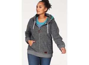 8906094420149 - Große Größen Ocean Sportswear Fleecejacke anthrazit meliert Gr40 42