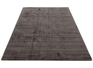 8906103391972 - Teppich MY HOME Shirley handgewebter Viskose-Teppich farblich changierend Teppiche Gr B L 240 cm x 320 cm 12 mm 1 St grau (anthrazit) Esszimmerteppiche Handweb Teppiche Wohnzimmer Schlafzimmer Esszimmer