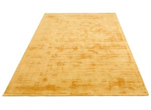 8906103398735 - Teppich Soley Kurzflor-Teppiche handgewebter Viskose-Teppich Teppiche Gr B L 60 cm x 90 cm 12 mm 1 St goldfarben Esszimmerteppiche farblich changierend Handweb Wohnzimmer Schlafzimmer Esszimmer