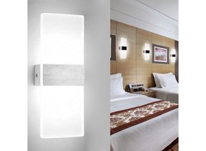 8934340885367 - Led Wandleuchte innen 6W Modern Wandlampe Acryl Wandbeleuchtung fuer Wohnzimmer Schlafzimmer Treppenhaus FlurKaltweiss - Hengda