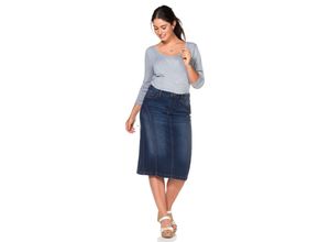 8940001964838 - Große Größen Jeansrock mit Teilungsnähten dark blue Denim Gr40 8940001964838 - Große Größen Jeansrock mit Teilungsnähten dark blue Denim Gr40