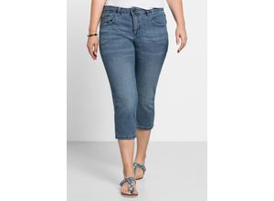 8941100841662 - Große Größen Caprijeans mit Used-Effekten light blue Denim Gr58 8941100841662 - Große Größen Caprijeans mit Used-Effekten light blue Denim Gr58