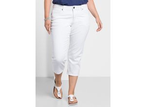 8941100841693 - Große Größen Caprijeans mit Used-Effekten white Denim Gr44