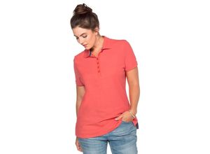 8941101103073 - Große Größen Poloshirt mit kurzem Arm in Piqué-Qualität korallrot Gr44 46