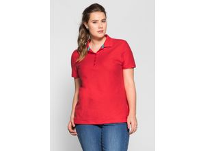 8941101201311 - Große Größen Poloshirt mit kurzem Arm in Piqué-Qualität hibiskus Gr40 42