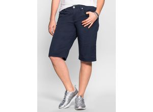 8944000518894 - Große Größen Bermudas in 5-Pocket-Form aus Baumwoll-Twill marine Gr44