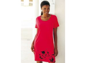 8961100766727 - Große Größen Nachthemd rot+grau Gr44 46