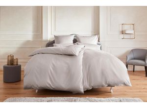 8961102873836 - Bettwäsche GUIDO MARIA KRETSCHMER HOME & LIVING Mila in 135x200 155x220 oder 200x200 cm Gr B L 240 cm x 220 cm 1 St 2 St Mako-Satin B L 80 cm x 80 cm & 80 cm x 80 cm grau (hellgrau) Mako-Satin Bettwäsche aus Baumwolle unifarbene