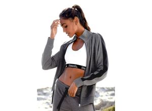 8964002336357 - Große Größen Sweatjacke anthrazit meliert Gr44 46